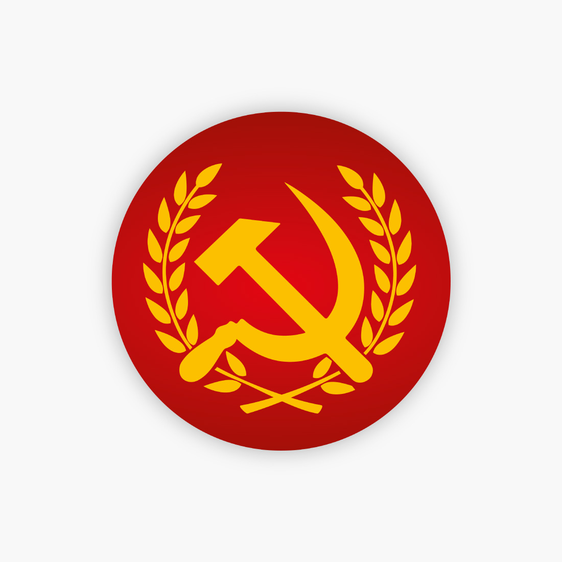 Aufkleber: Hammer & Sichel im Ehrenkranz