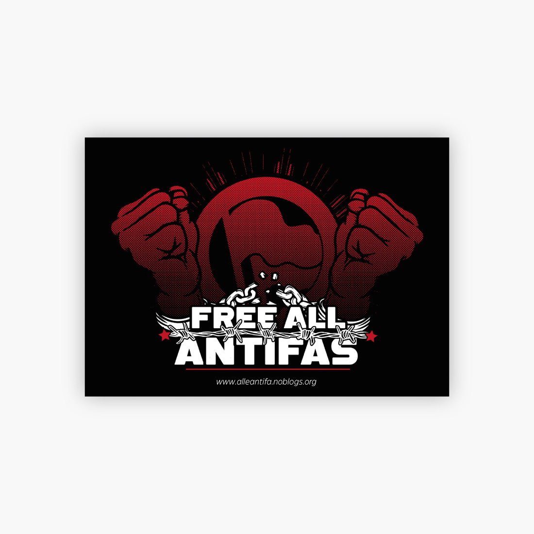 Aufkleber: Free All Antifas